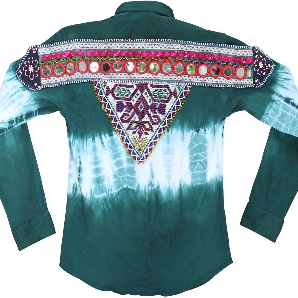 Embellished Ethnic Tie-Dye Top - Picture 4 of 16